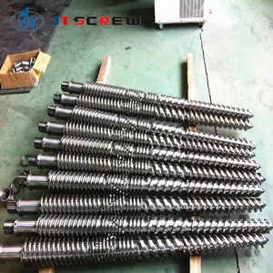 cincinnati extruder sekrup dan barre / CM65 pvc kembar kerucut sekrup dan laras 