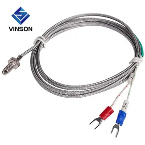 J Type M6 Screw Probe Thermocouple Temperature Sensor with 2M Cable for Industrial Temperature Controller