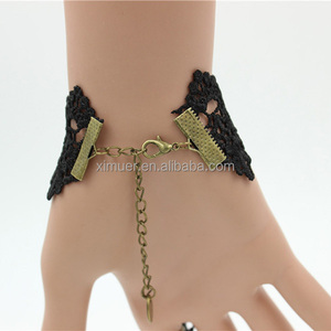 Neueste beliebte Frauen <span class=keywords><strong>Vintage</strong></span> Spitze Armband mit Ringen - Product Image 3