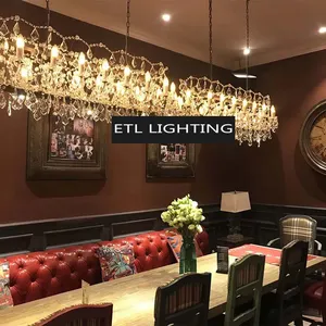 Hotel Crystal Chandelier Lighting Candle Pendant Lights For Bar Club Restaurant Decoration