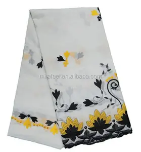 5 Yards Ren Thụy Sĩ Châu Phi Chất Lượng Cao, Ren Cưới 100% Cotton Thụy Sĩ (Trắng)