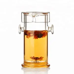 Premium borosilikat cam çaydanlık su isıtıcısı-demlik ve çay süzgeci seti, 200 Ml