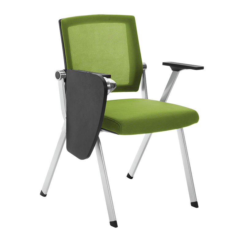 School Mobile foldable chairs stackable lecture conference chair with writing pad