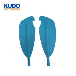 KUDOOUTDOORSカスタム2ピース半透明スムースグラスファイバーブレードカーボンシャフトカヤックパドル - Product Image 5