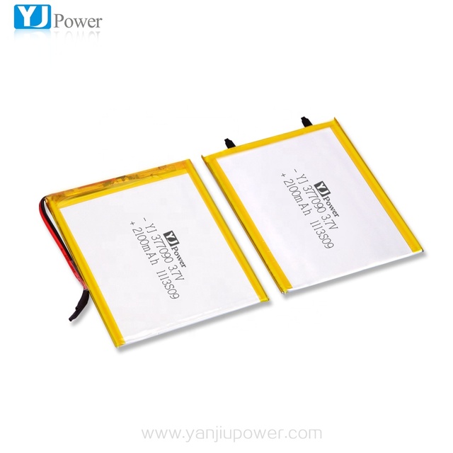 3.7v 377090 357090 2100mah Rechargeable Lithum-ion Polymer Battery for Tablet