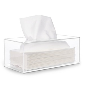 Porte-serviettes en plastique transparent, boîte de mouchoirs en acrylique, avec couvercle, bon marché, 1 pièce - Product Image 3
