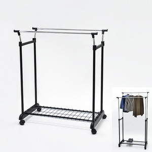 Élégant porte-vêtements réglable à 2 niveaux en métal mobilier de maison polyvalent pour salon chambre hôtel ou salle à manger - Product Image 5