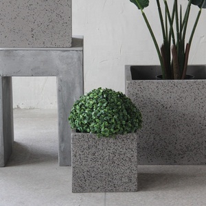 <span class=keywords><strong>Maceta</strong></span> de <span class=keywords><strong>terrazo</strong></span> para decoración del hogar, <span class=keywords><strong>maceta</strong></span> cuadrada con acabado de granity - Product Image 2