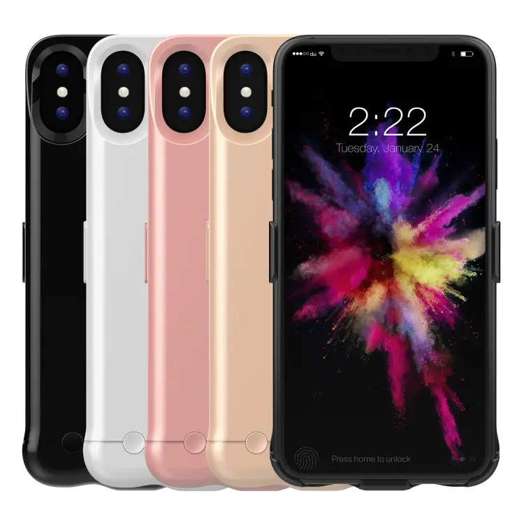 For IPhone XS power bank case, 5000MAH backup portable battery case for IPhone XS max and for IPhone XS