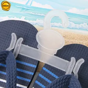 Sinicline Nhựa Giày Móc Áo Flip Flop Sandals Chủ Rack Nhựa Flip Flop Móc Áo