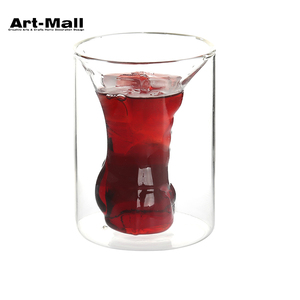 Mejor venta 74 ml 200 ml borosilicato hombre forma del cuerpo taza <span class=keywords><strong>de</strong></span> cristal del vino - Product Image 5