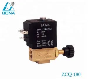 ZCQ-20B-180 Katup Soleonid Tutup 1/4 ", Besi Uap Industri Kuningan Harga 24V 36V 110V 220V