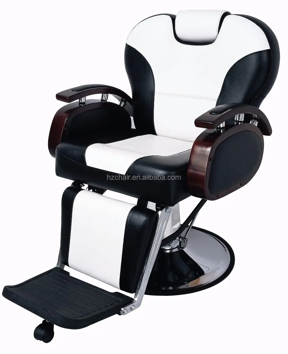 Siyah hidrolik salon sandalyesi; Berber koltuğu Salon kuaförlük dövme Threading tıraş berber Styling güzellik