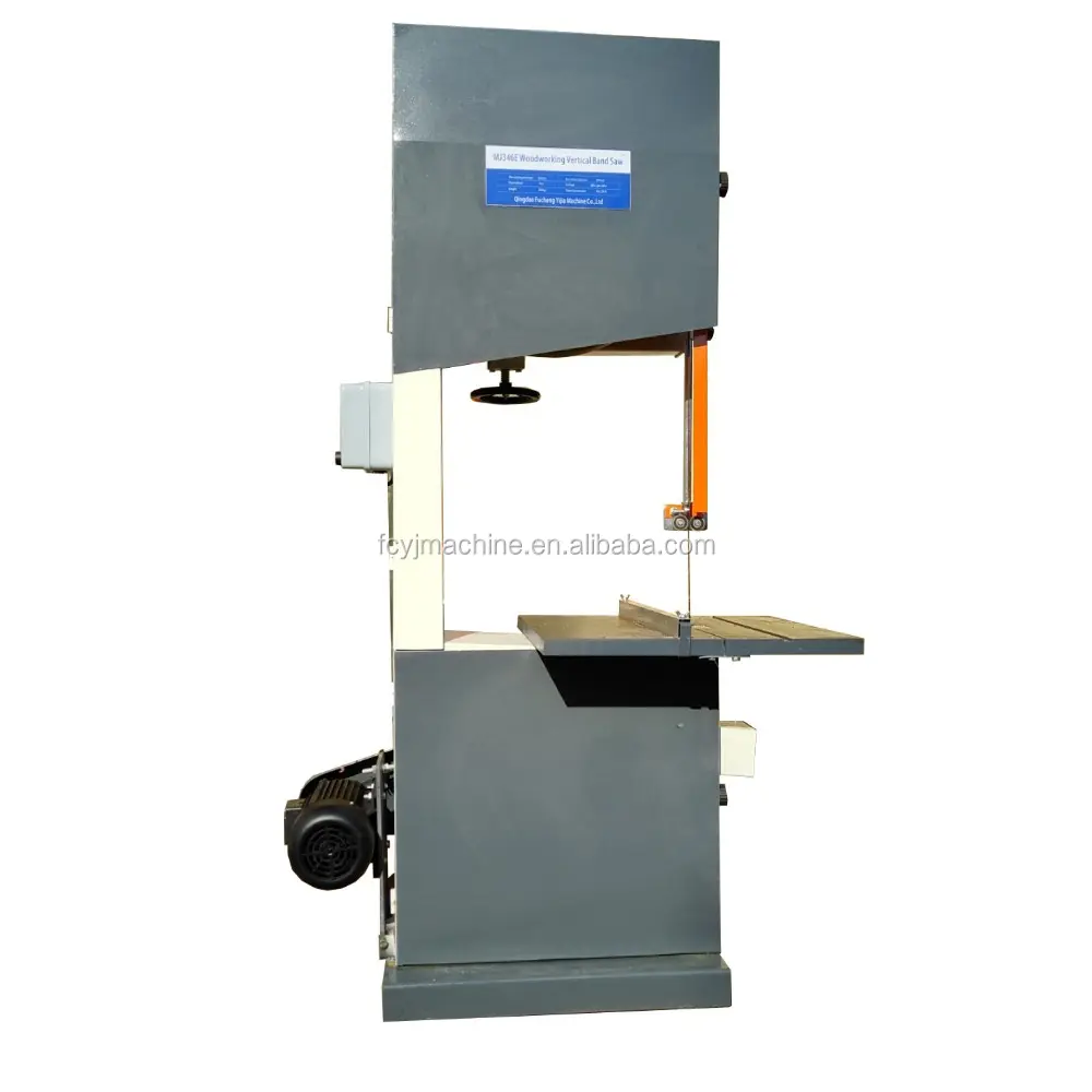 industrial electric woodworking wood cutting vertical band saw machine