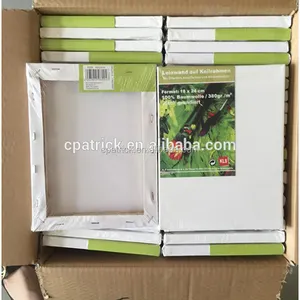 Penjualan Laris 18*24Cm Staples Belakang 380gsm Katun Murni Seniman Studio Kanvas Melar Kosong untuk Melukis