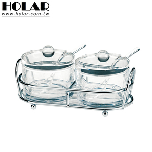 [Holar] Taiwan Made Clear <b>Jam</b> Jar Condiment <b>Set</b> with Spoon - Product Image 1