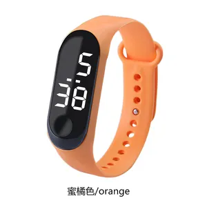 2022 Hot selling candy color cheap lovely Mi 3 led touch children digital watch