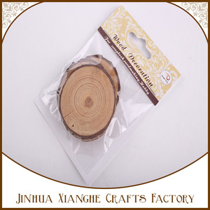 Natural Wooden Crafts <strong>Tree</strong> Ring Wood <strong>Slices</strong> with <strong>Tree</strong> Bark for Painting and hang Tag - Product Image 5