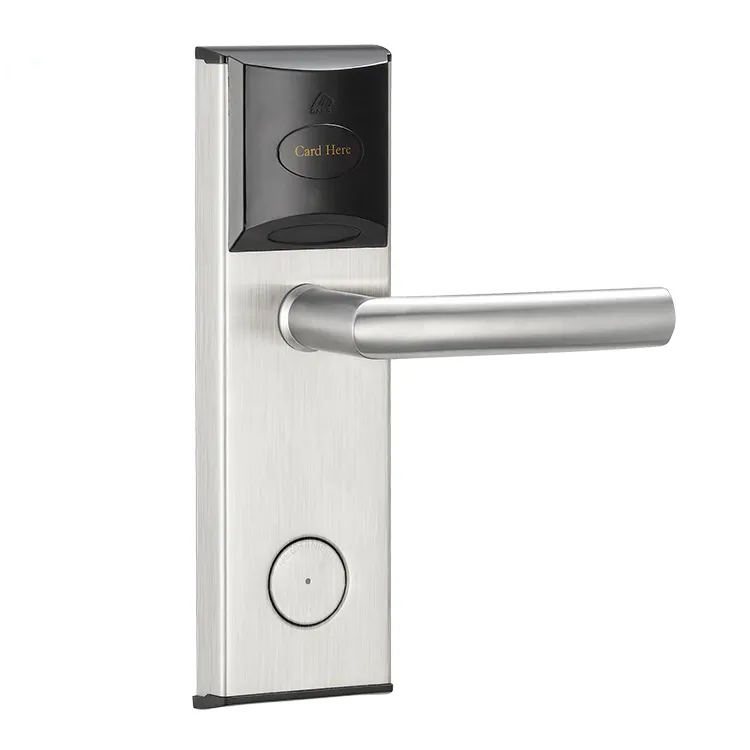 Cheap Programmable card electronic security smart rfid hotel cylinder handle door lock