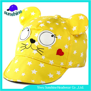Tienda Online <span class=keywords><strong>de</strong></span> china personalizar 5 paneles gorras <span class=keywords><strong>de</strong></span> béisbol animal encantador <span class=keywords><strong>de</strong></span> los cabritos con dos orejas - Product Image 1