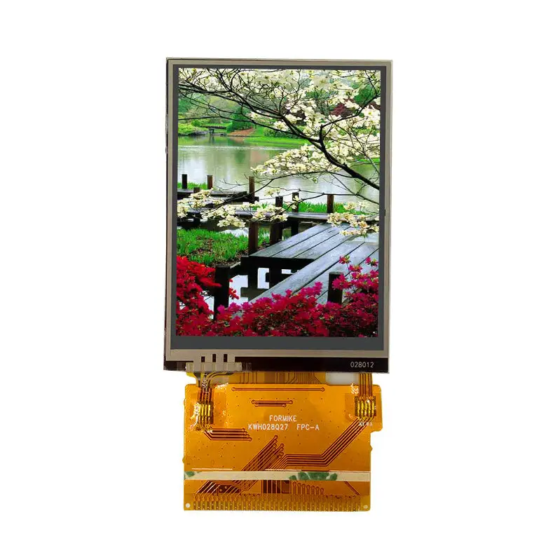 2.8 inç LCD boyutu 240x320 çözünürlüklü ekran qvga tft dokunmatik ekran 2.8 ile rezistif dokunmatik ekran