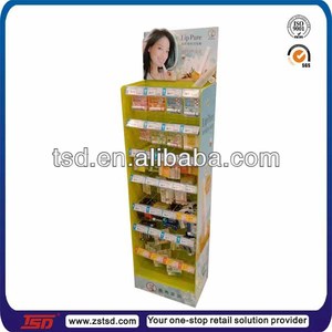 TSD-W3032 mdf de madera pintada exhibición de <span class=keywords><strong>piso</strong></span> de cosméticos/ <span class=keywords><strong>venta</strong></span> al por mayor pantalla cosméticos mac - Product Image 1