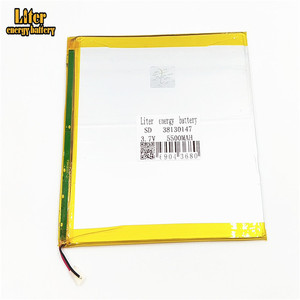 Venta wholesale ultra thin 38130147 batteries 5500 mAh lipo battery 3,7 V rechargeable lithium ion polymer - Product Image 2