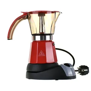 Ecocoffee 6 Cups Elektrische Moka Pot Italiaanse Espresso Mokka Pot 220V 50HZ koffiezetapparaat