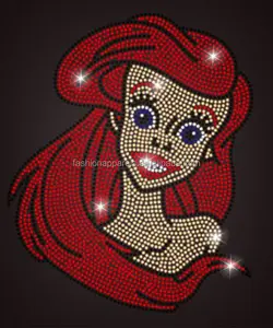 LARGE PRINCESS Mario Bros Brothers Rhinestone Iron On Hot Fix Heat Transfer Applique on Shirt