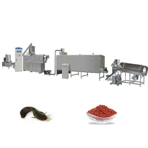 Automatic 100-3000kg/h capacity Factory supplier big capacity fish feed processing line floating / sinking fish feed Extruder equipment