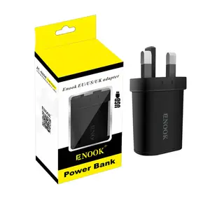 5V 2.A 10W USB duvar şarj cihazı ile tek Port Enook UK fiş adaptörü güç banka için