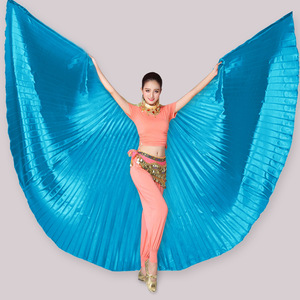 Ali di Iside per Danza del Ventre, Accessori per Danza Orientale, Ali per Danza Egiziana e Indiana, Bastoni per Ali da Spettacolo e Pratica - Product Image 4