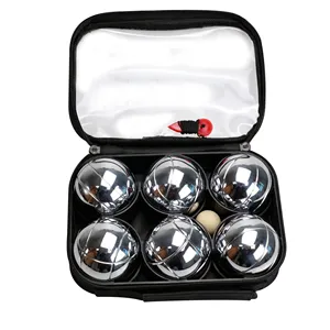 金属 Bocce Boules 6 Balls Petanque 套装与携带包