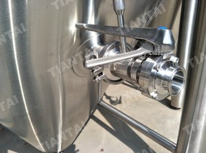 Cuve de fermentation conique en acier inoxydable de 2000L (20HL) pour bière, refroidie au glycol, contrôlée par PLC, avec trappe de remplissage par pompe pour alcool - Product Image 5