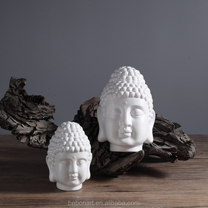 Estatuas de Cabeza de <span class=keywords><strong>Buda</strong></span> de Cerámica Blanca, Escultura de Cerámica Hecha a Mano, Figurita para Decoración del Hogar, Hotel, Altar de <span class=keywords><strong>Buda</strong></span>, Meditación, Regalo Zen - Product Image 2
