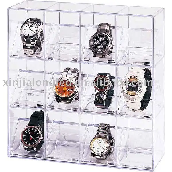 clear acrylic watch display showcase or acrylic display holder