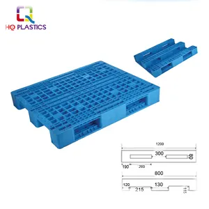 Paleta de plástico durável do tamanho padrão da cor azul de 4 vias para industrial