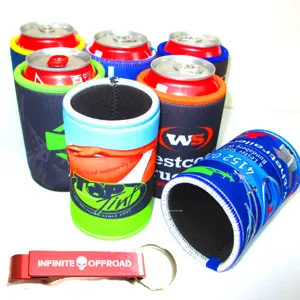 Promotionele Neopreen drankkoeler met flesopener