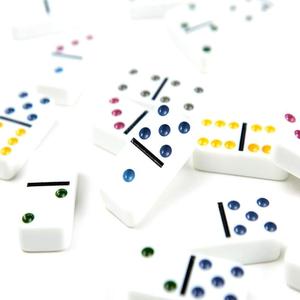 <span class=keywords><strong>Jeu</strong></span> de dominos double 6 couleurs à pois <span class=keywords><strong>Jeu</strong></span> de 28 dominos-Dominos et ensembles - Product Image 4