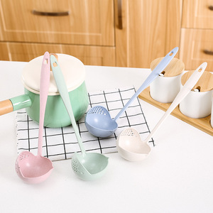 เป็นมิตรกับสิ่งแวดล้อมข้าวสาลีฟางซุปทัพพีที่มีตัวกรองกรองจับยาว - Product Image 3