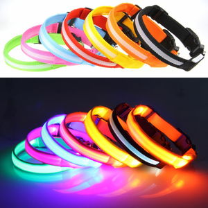 Pet change ALL days 7 Color LED dog collar USB rechargeable LED dog collar - Product Image 1