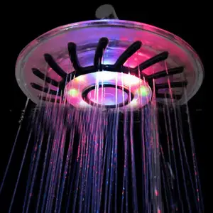 Cabezal de ducha de acero inoxidable con ahorro de agua con cambio de Color LED, superventas