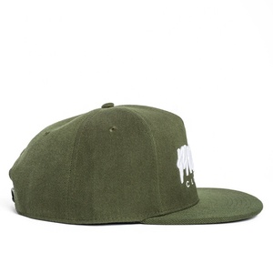 Chapeau Hip Hop <span class=keywords><strong>Oliver</strong></span> Green à 5 panneaux personnalisé à bord plat Casquette Snap Back à broderie 3d personnalisée - Product Image 4
