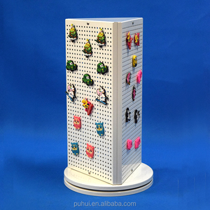 Bán Lẻ Pos Store Fixture Bàn Thu Ngân Bàn Đứng 2 Mặt Xoay Thép Pegboard Rack <span class=keywords><strong>Key</strong></span> Chain <span class=keywords><strong>Ring</strong></span> Universal Kim Loại Hiển Thị - Product Image 6