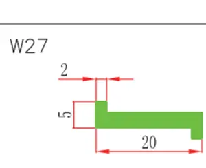 W27 Chain Guide Profile Wear Strip for Conveyor Components Made of Plastic & UHMWPE Extruded Modling Type