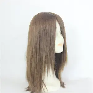 यूरोपीय बाल लंबे गोरा रेशम शीर्ष विग बड़ी परत यहूदी कोषेर मानव बाल wigs