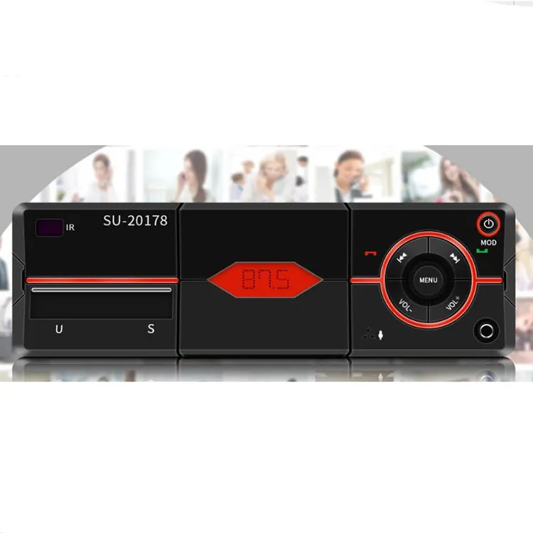 SU-20178 Pemutar MP3 Mobil FM USB AUX, Dudukan Telepon dengan Kendali Jarak Jauh, Pemutar MP3 Radio FM BT USB AUX