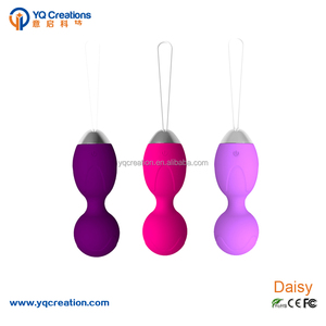 Chinesischer Lieferant Silikon wiederauf ladbarer liebevoller Ball Vibrator Sexspielzeug Vibrierender Kegel ball für Damen - Product Image 5