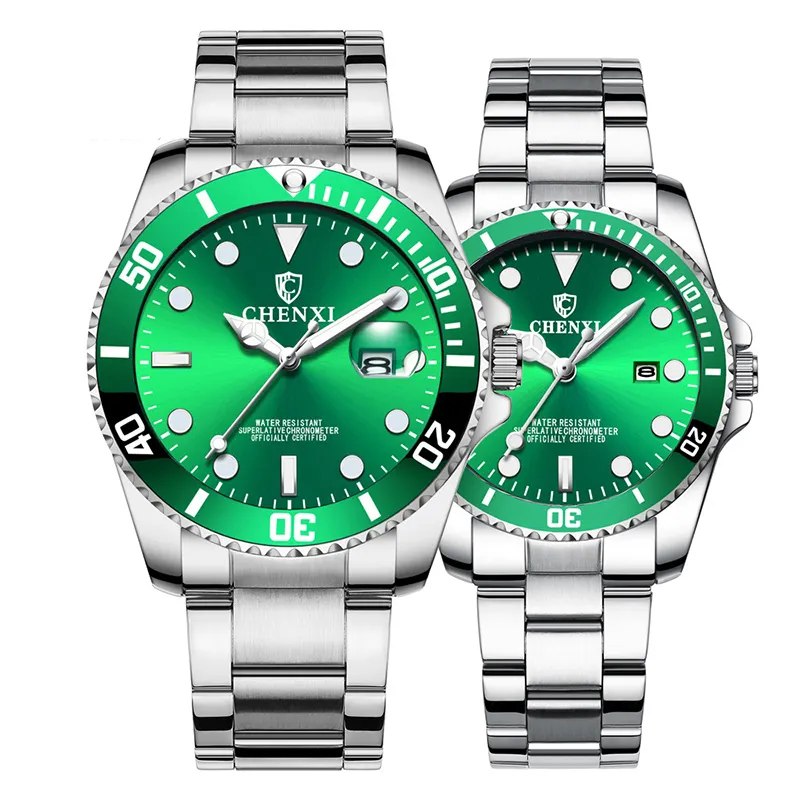 CHENXI Top Brand Lovers' Couples Quartz Men Watch Women Valentine Gift Clock Watches Ladies 30m Waterproof Wristwatches 085