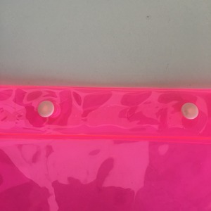 Neon Hồng <span class=keywords><strong>Pvc</strong></span> Pouch Nút Đồ Bơi Túi Bao Bì Cho Mỹ Phẩm - Product Image 3